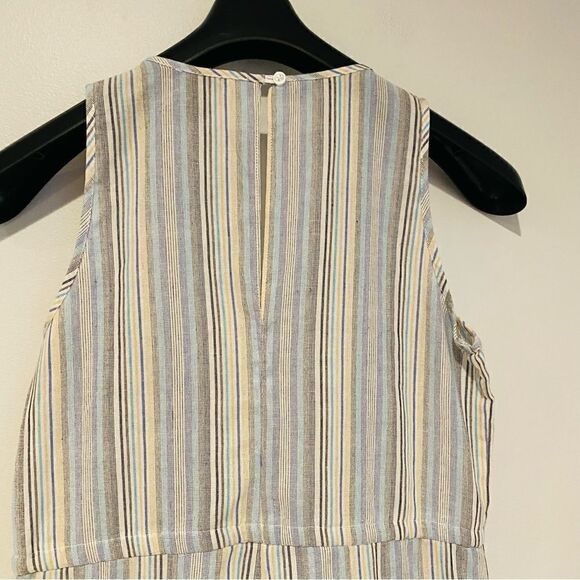 Drew Anthropologie Blue Multicolor Striped Drawstring Jumpsuit Size XS - Picture 4 of 7